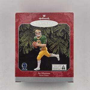 Hallmark Joe Montana Ornament 1998 Notre Dame University NCAA Football New Box